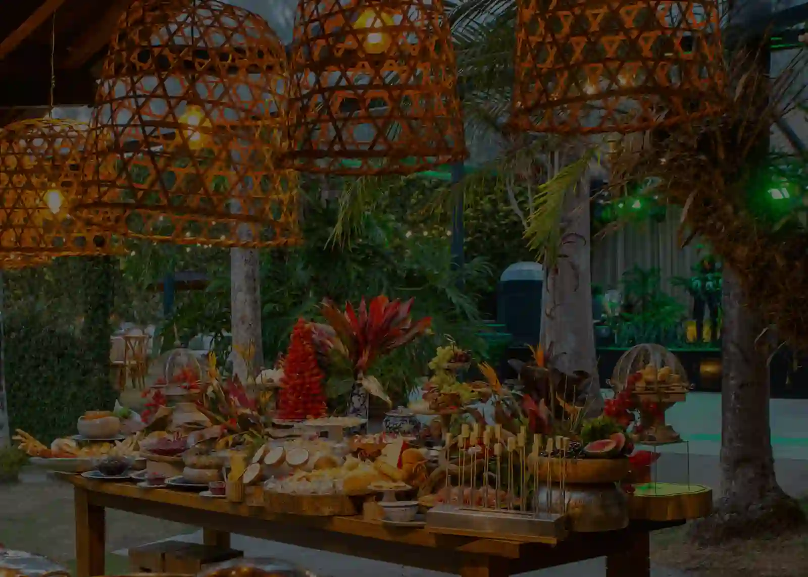 Composição gastronômica assinada pelo Buffet Simone Carvalho